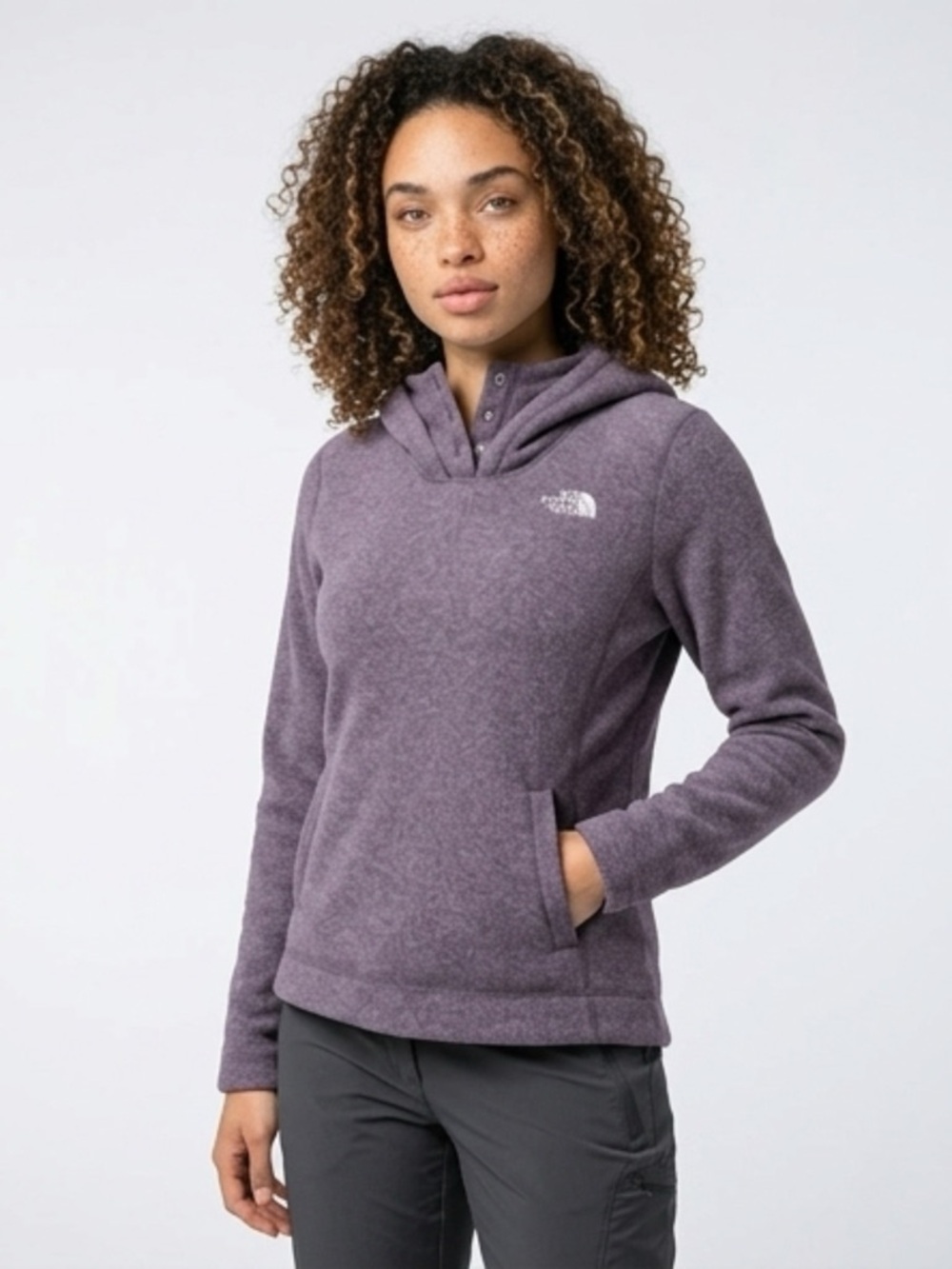 The North Face Crescent Sunrise Hoodie – Heathered Purple (Size L)